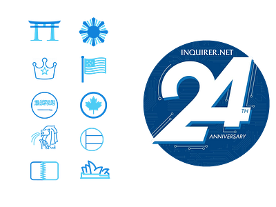 Icons Inquirer 24th branding design graphic design illustration