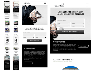 Web Design Jozani mobileview pages branding design graphic design ui ux