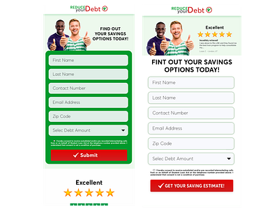 Web Design DebtCare mobile