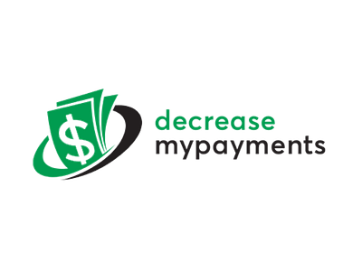 Logo DecreaseMyPayments illustration logo typography