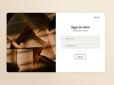 Login page for online library design library login minimal ui ux webdesign