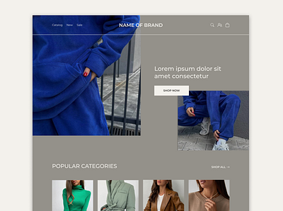 Online store design branding design modern onlineshop store ui ux webdesign