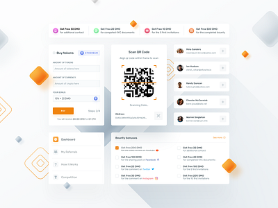 Platinum — UI Cards bitcoin clean crypto crypto wallet cryptocurrency dashboard design system eth input popup qr code steps tokens ui components ui design ui elements user interface ux design website