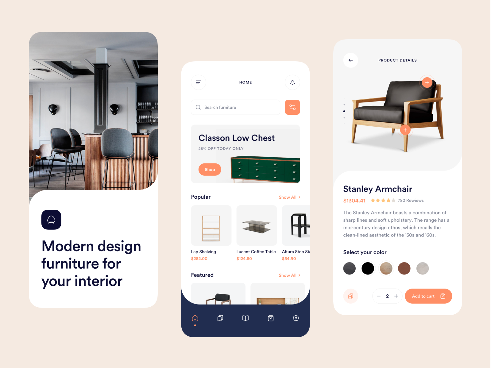 Furniture Store — Mobile App by V. Alipov on Dribbble