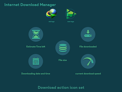 Internet download manager download icon set redesign app appicon cuteicon downloader icons iconset logo software ui ux vector