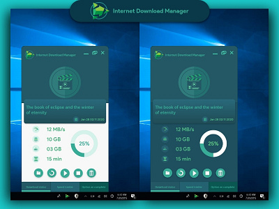 Internet download manager concept design for pc concept download downloader draftme green icon idm logo material prototype ui ux