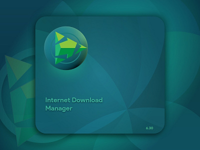 Internet Download Manager : Splash Screen concept download fade green icon identity idm manager pc redesign royal