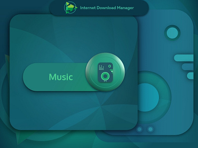 Internet Download Manager : Music file icon cool downloader file folder green idm jam listen night redesign song sound