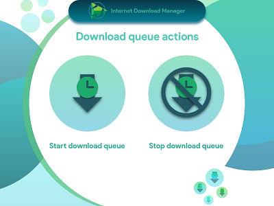 Internet Download Manager : Download Queue Actions app auto green idm manual queue schedule software start stop timer watch