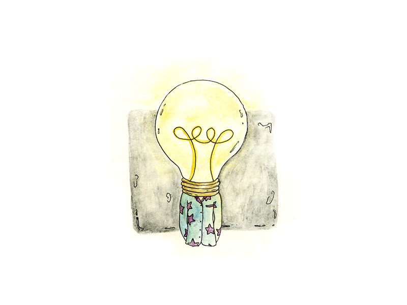 I have an Idea animation design gift idea illustration light lightbulb loop man