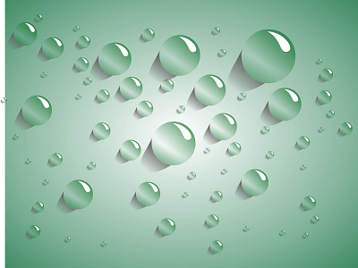Green waterdrop 3d graphic design