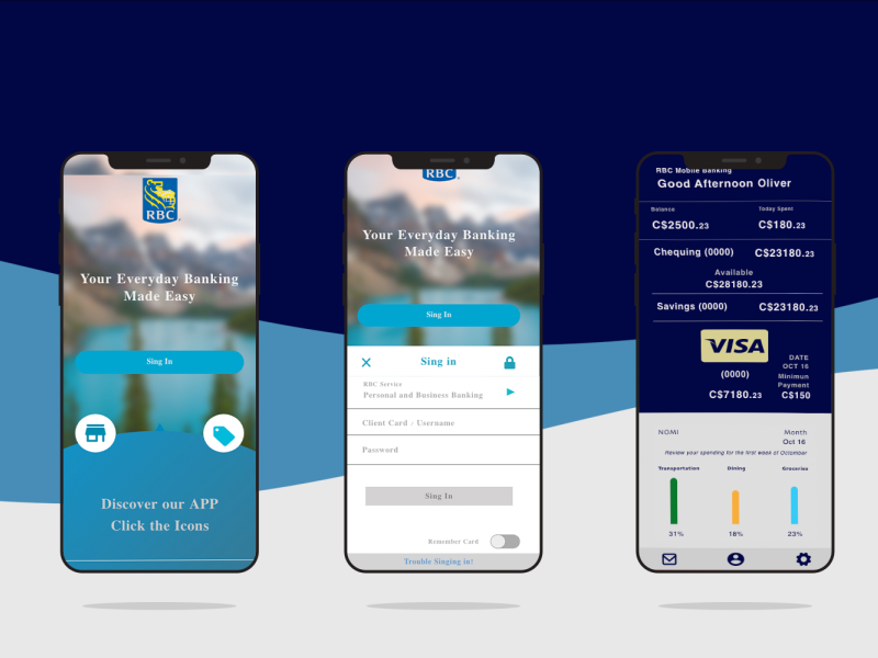 RBC Mobile Banking - Redesign by Oliver Sibinovski on Dribbble