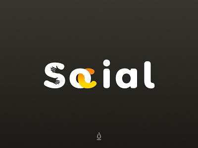 Social Logotype branding design icon logo logotype minimal social society typography