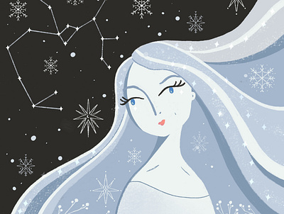 Winter Solstice blues design digital illustraion illustration solstice vibrant color vintage design winter winter wonderland