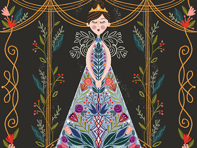 Coronation Day design digital floral floralart folk folkart illustration symmetry