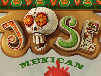 Jose illustration jose mexican mexico photoshop skull tatoo