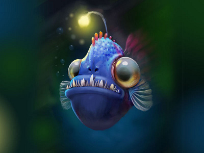 Fish art character design eye fish fisheye illustration photoshop piranha sea