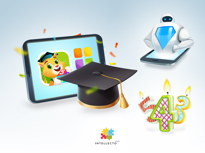 Web Icons Intellecto kids#1 safety robot birthday candle ipad tablet cat website web icon