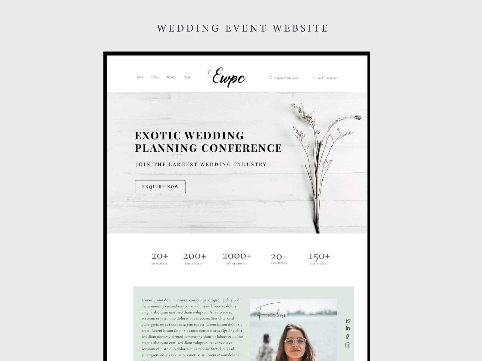Minimal Wedding adobe xd appui design design trend figma minimal minimalism uiux website layout webui wedding