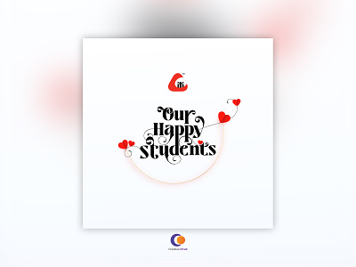 Typography creative omar happy customers our happy student text logo typography