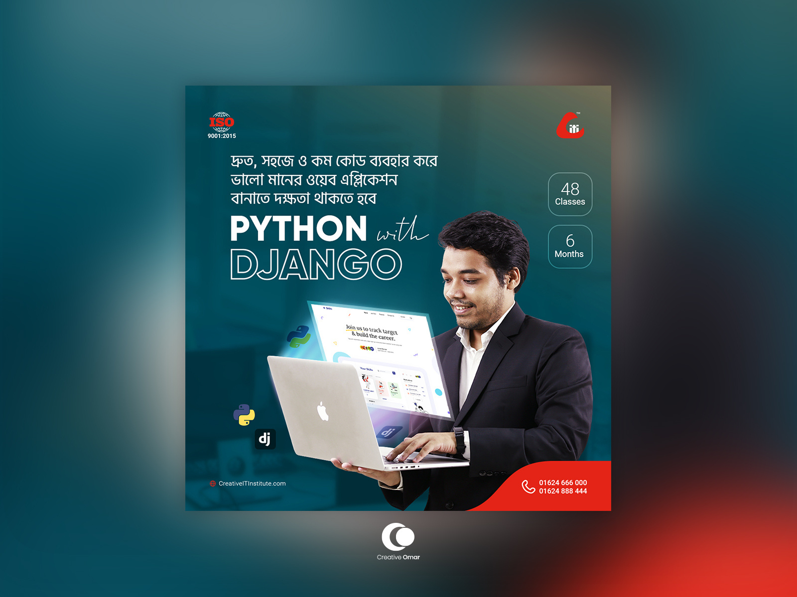 Python with django poster by Creative Omar on Dribbble
