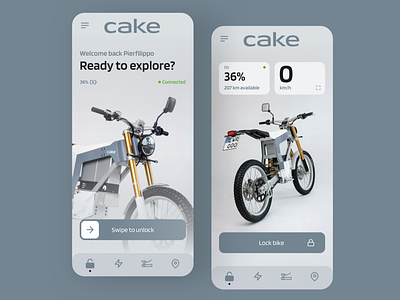 CAKE Connect cake concept electric interface motorcycle redesign ui unlock ux