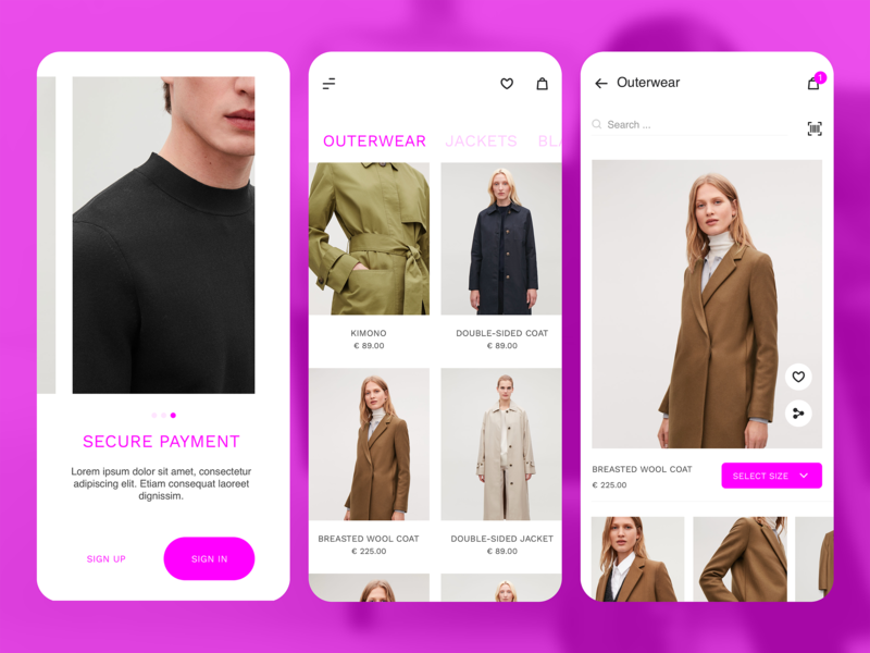  Fashion  E commerce Mobile App  UI Design  by Pierfilippo 