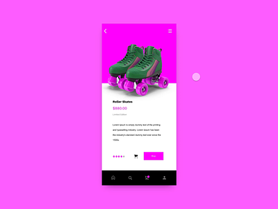 Roller Skates Shop buy now checkout concept ecommerce ecommerce app interface invision invision studio invisionapp invisionstudio online shop online store redesign roller roller skate roller skating skate ui ux wheels