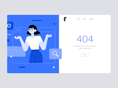 Daily UI #8 | 404 Error Page 404 404 error page 404page blue concept daily ui challenge dailyui dailyui 008 dailyuichallenge flat illustration homepage illustration interface redesign ui ux