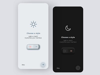 Daily UI #15 | On/Off Switch concept daily ui daily ui 015 daily ui challenge dailyui dailyuichallange dailyuichallenge dark dark mode dark theme interface light on off on off switch redesign switch switcher ui ux