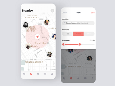 Daily UI #29 | Map concept daily ui 029 daily ui challenge dailyui dailyuichallenge dating dating app dating filter interface map map filter redesign ui ux