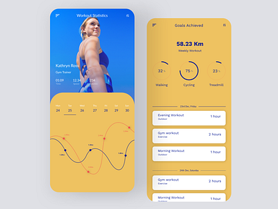 Daily UI #41 | Workout Tracker concept daily ui daily ui 041 daily ui challenge dailyui dailyuichallenge gym gym app interface redesign trainer training training app ui ux workout workout app workout of the day workout tracker