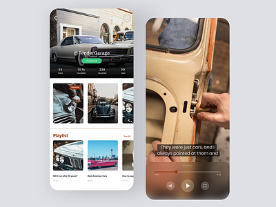 Daily UI #57 | Video Player concept daily daily ui daily ui 057 daily ui challenge dailyui dailyuichallenge interface player profile design profile page redesign ui ux video video player vintage car youtube