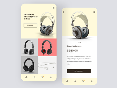 Daily UI #75 | Pre Order concept daily ui daily ui 075 daily ui challenge dailyui dailyuichallenge earphone earphones ecommence ecommerce headphones interface online store pre order pre order preorder redesign shopping app ui ux