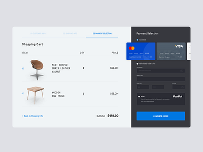 Daily UI #82 | Form concept credit card credit card checkout credit cards daily ui daily ui challenge dailyui dailyuichallenge ecommerce form furniture interface online online shop online shopping payment payment app redesign ui ux