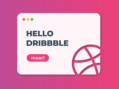 Hello Dribbble! ball basketball first shot hello dribbble ui user interface ux web design