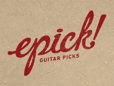 epick guitar picks guitar logo pic script