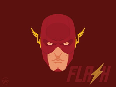 The Flash art color comic comics dc dccomics fast flash flat hero illustration lightning red simple theflash vector