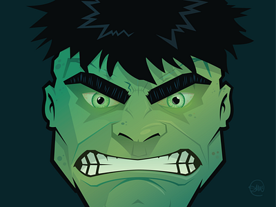 The Incredible Hulk adobe adobe illustrator art artwork avengers color comic comics flat green hero hulk illustration illustrator incredible hulk marvel the avengers vector