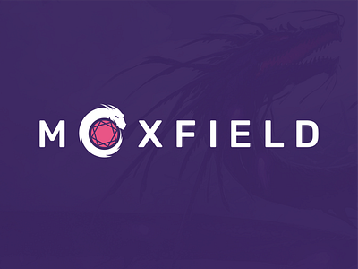 Moxfield Logo art branding design dragon flat graphic design illustration logo magic the gathering mark mox typography vector