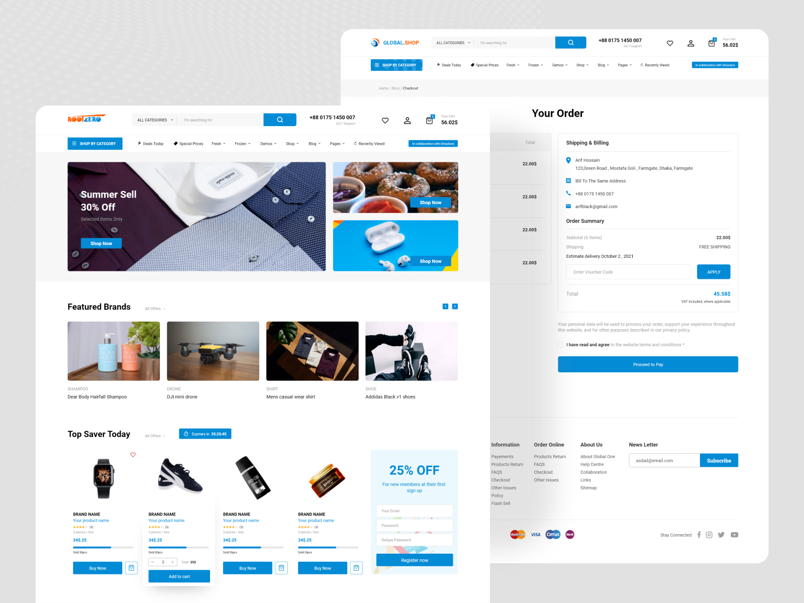 E Commerce Website by Arif Hossain on Dribbble