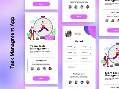 Task Managment app UI adobe adobe photoshop adobexd app design appuidesign design illustration illustrator manager managment mobile mobile ui photo typography ui uidesign uiux vector xd design xmas