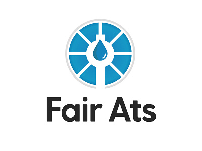 Water Treatment Plant Logo branding circular design flat graphic logo minimal plant simple treatment water