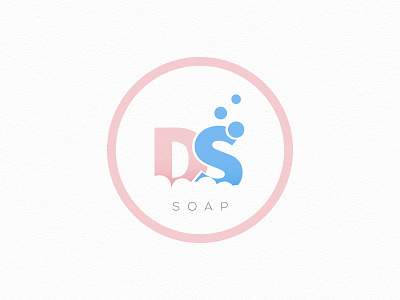 DS Soap design ds lettering logo logotype negative soap spaces