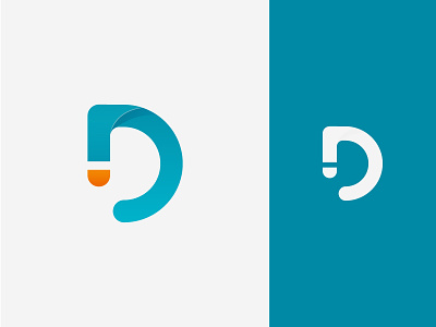 Digivolution Second Concept boomerang branding d design digital marketing flat graphic letter logo minimal simple vector