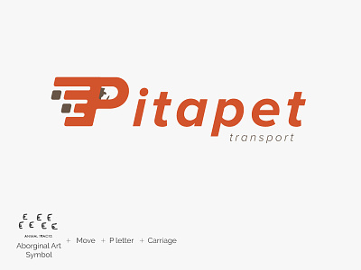 Pita Pet Transport Logo v1 carriage design graphic letter logo p pet taxi transport