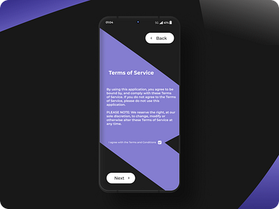 Terms of Service android design figma