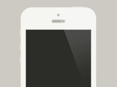 Flat white iPhone 5.