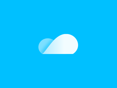 Cloud blue cloud icon logo