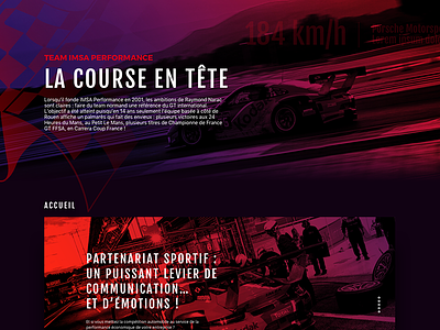 IMSA Performance car design sport webdesign